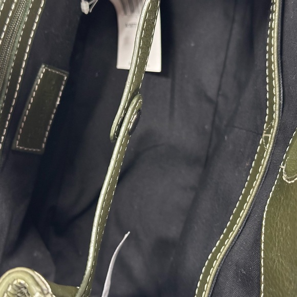 Tignanello Olive Leather Shoulder Bag - Picture 6 of 11